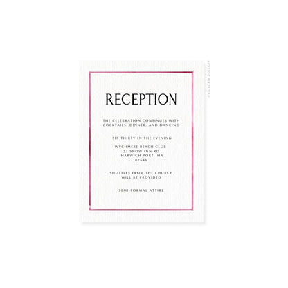 Camille Collection | Watercolor Border Enclosure Card