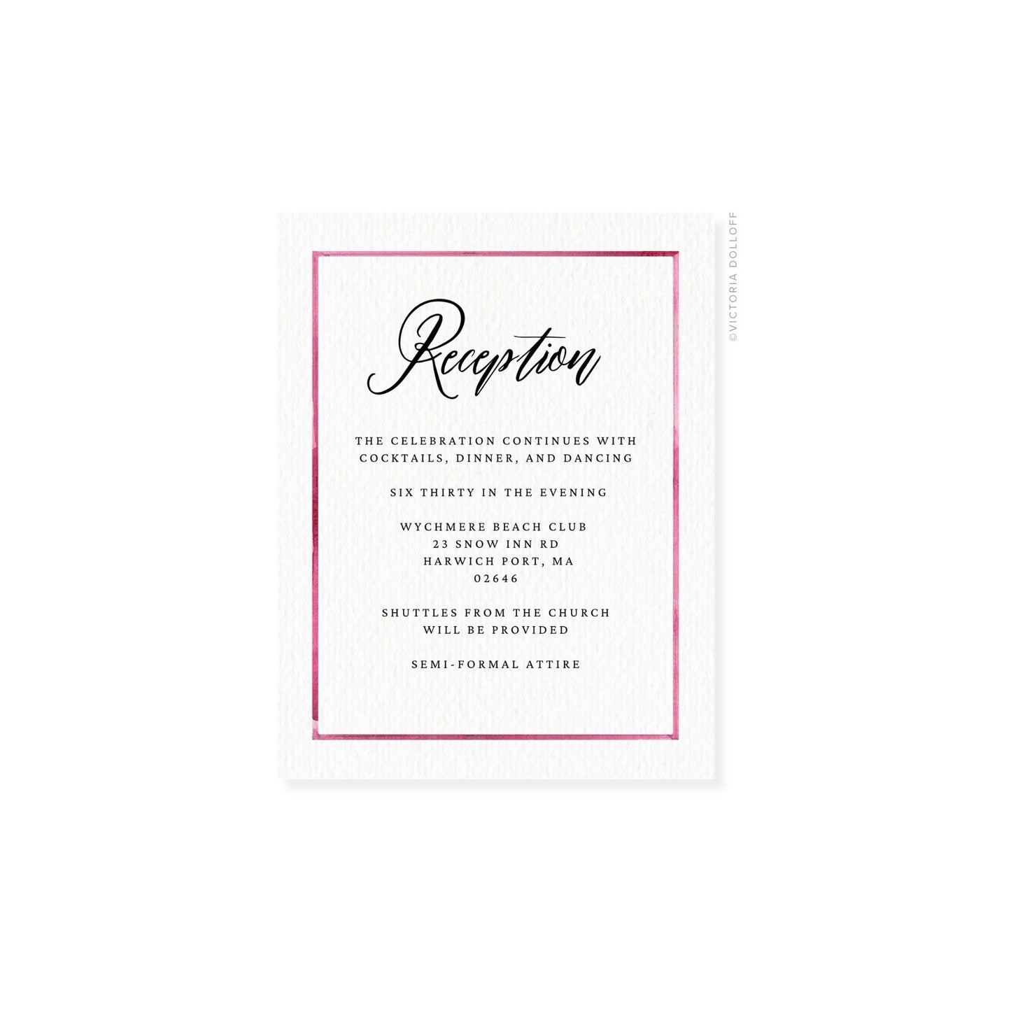 Camille Collection | Watercolor Border Enclosure Card
