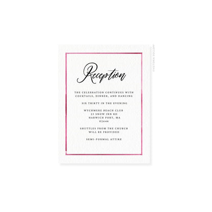 Camille Collection | Watercolor Border Enclosure Card