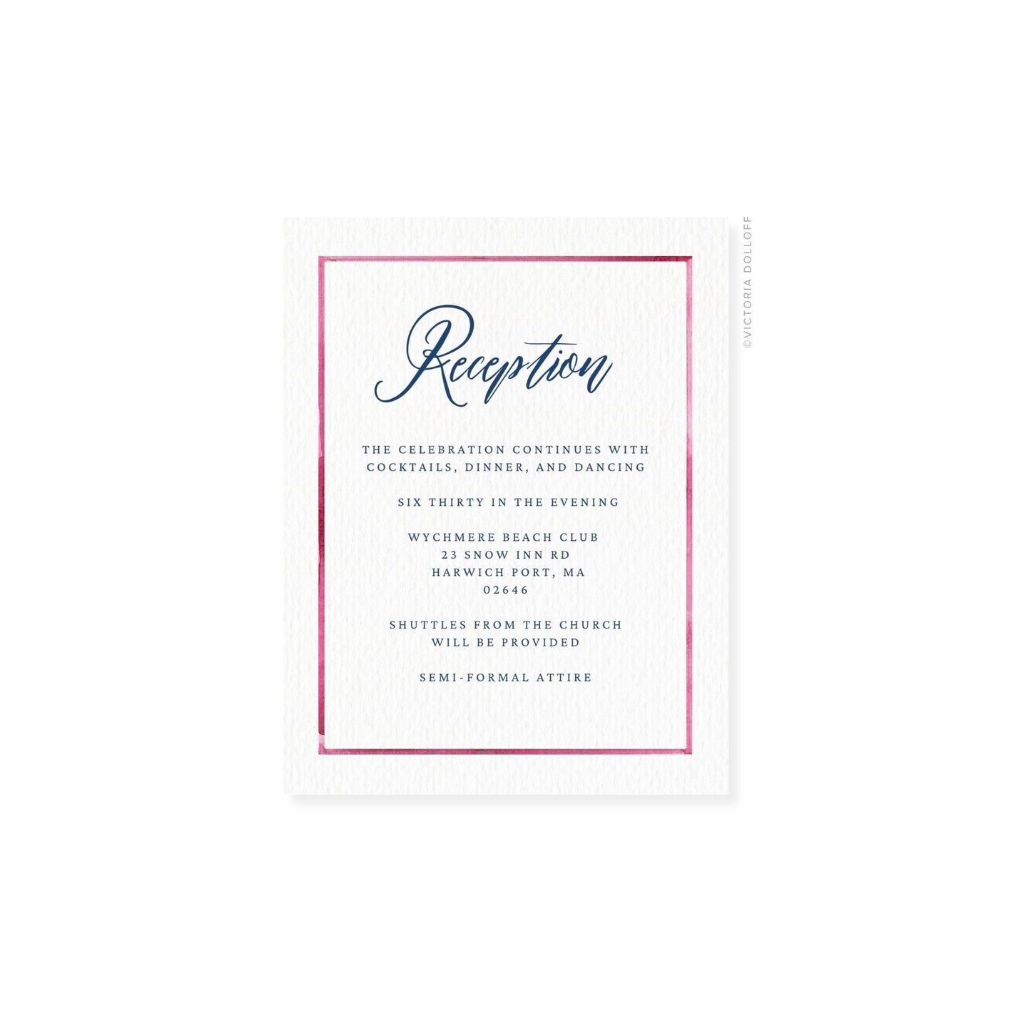 Camille Collection | Watercolor Border Enclosure Card