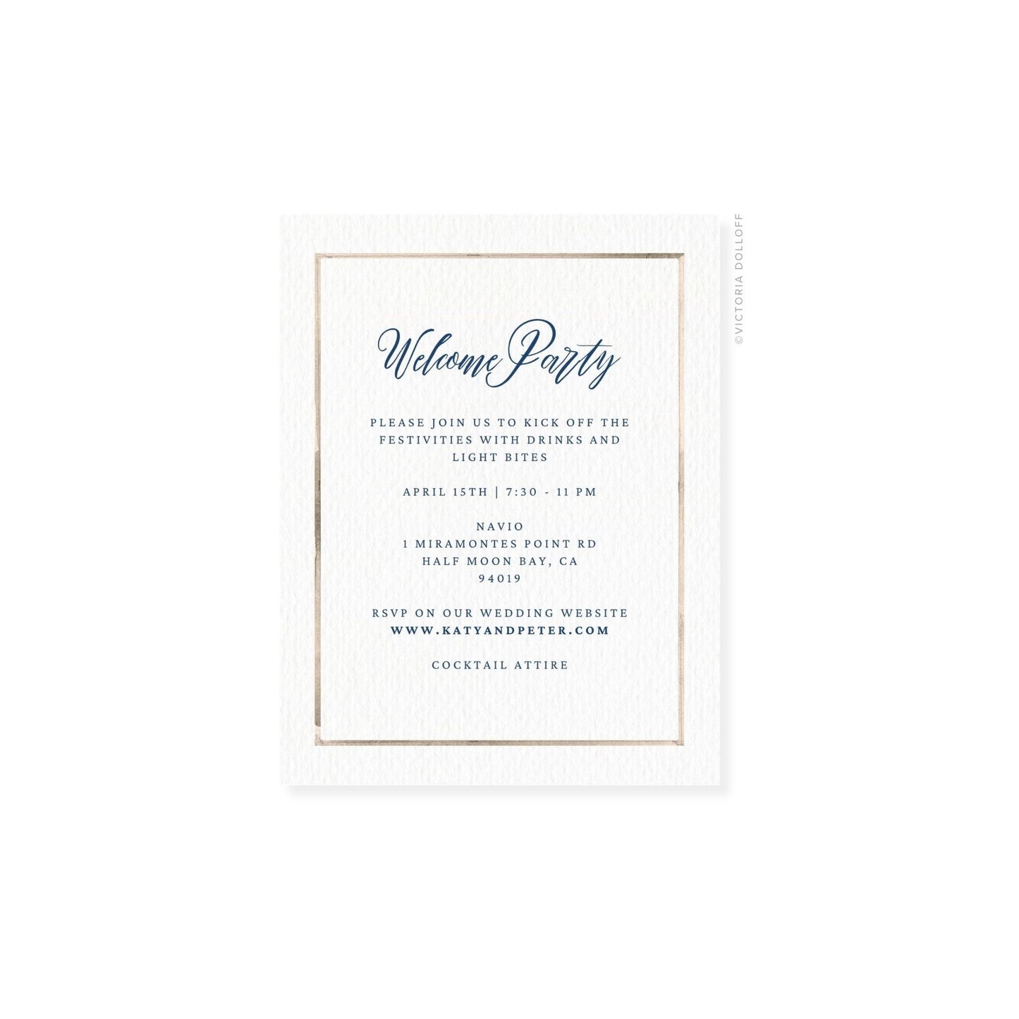 Kathryn Collection | Watercolor Border Enclosure Card