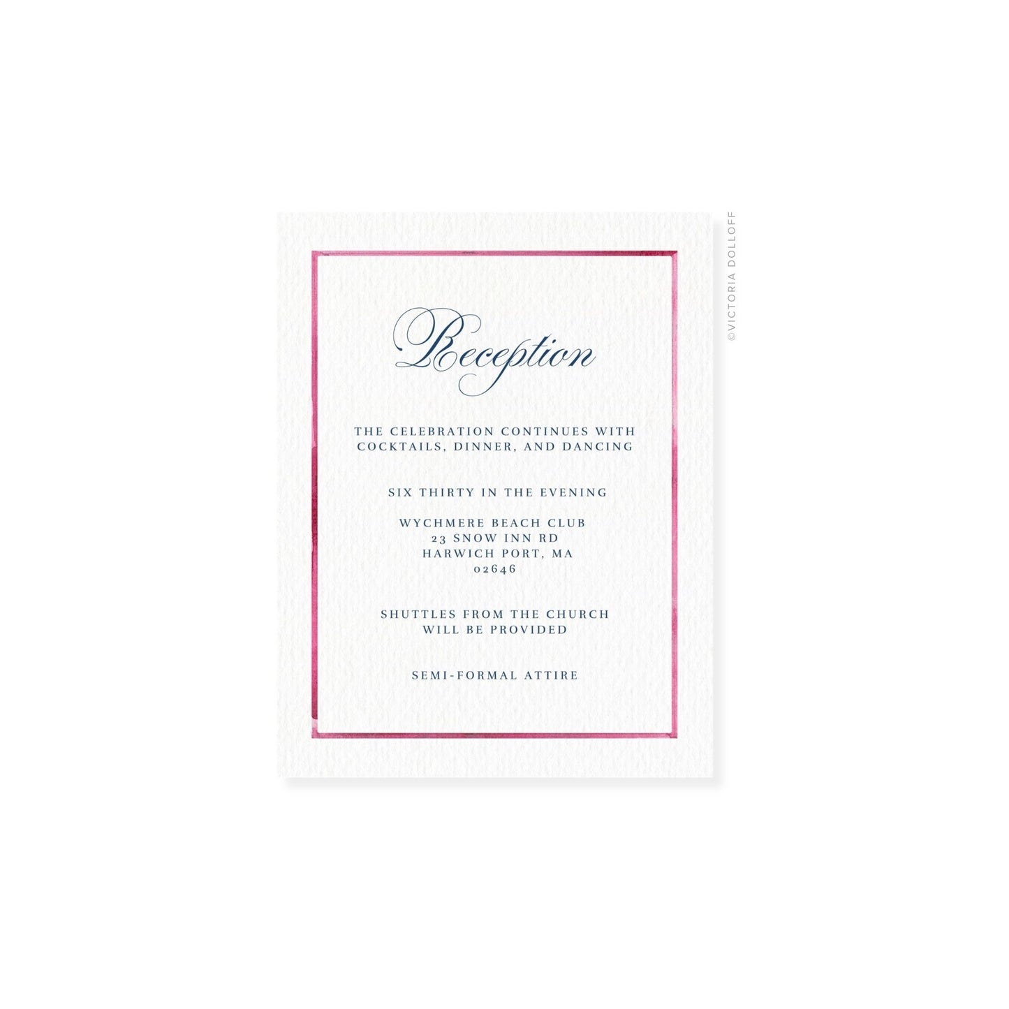 Camille Collection | Watercolor Border Enclosure Card