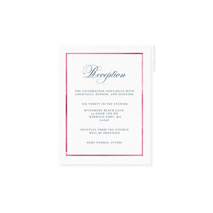 Camille Collection | Watercolor Border Enclosure Card