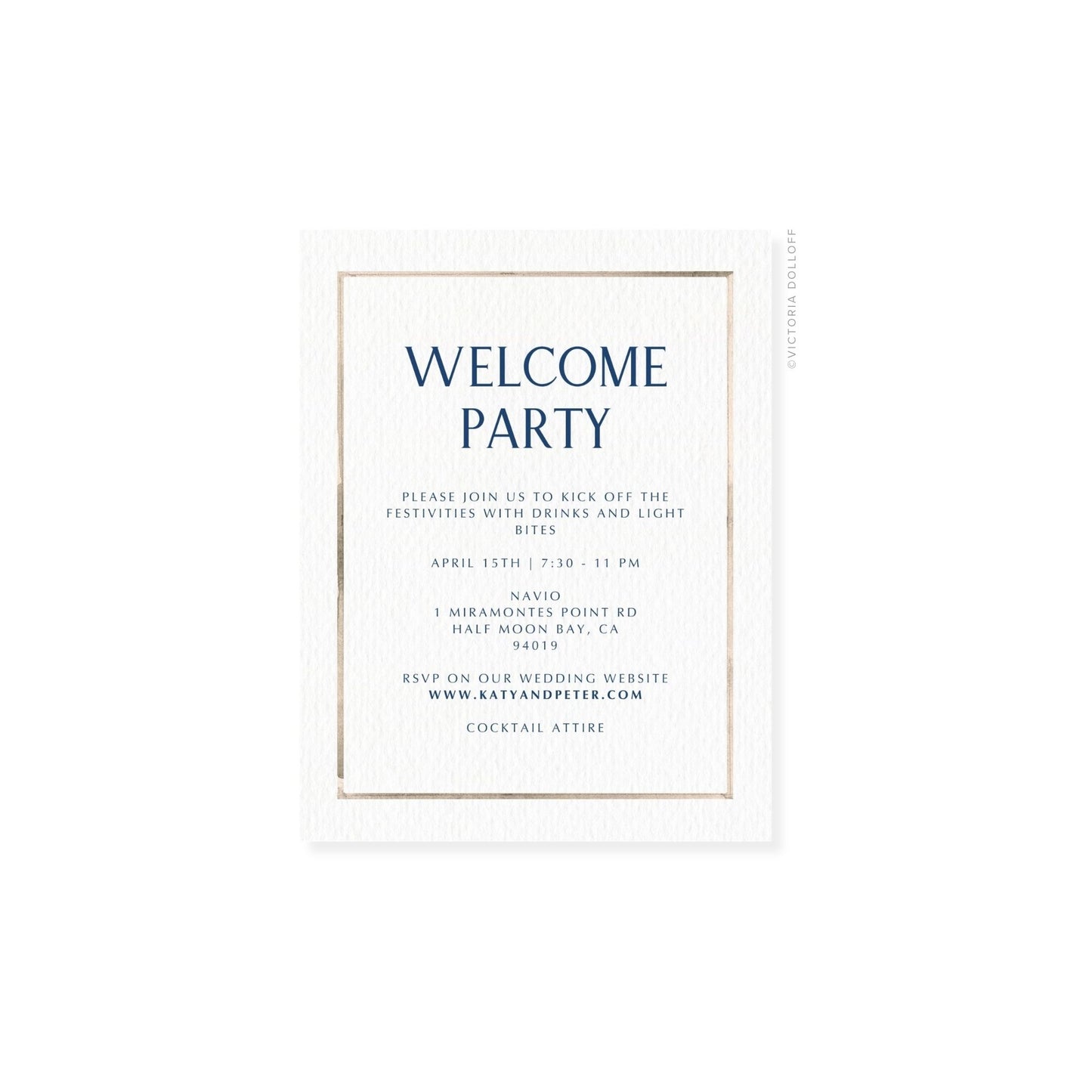 Kathryn Collection | Watercolor Border Enclosure Card