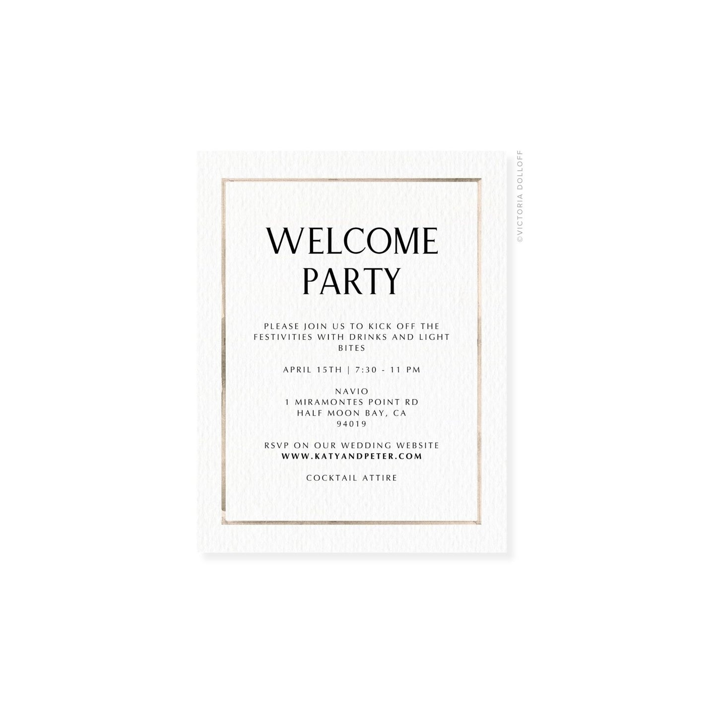 Kathryn Collection | Watercolor Border Enclosure Card