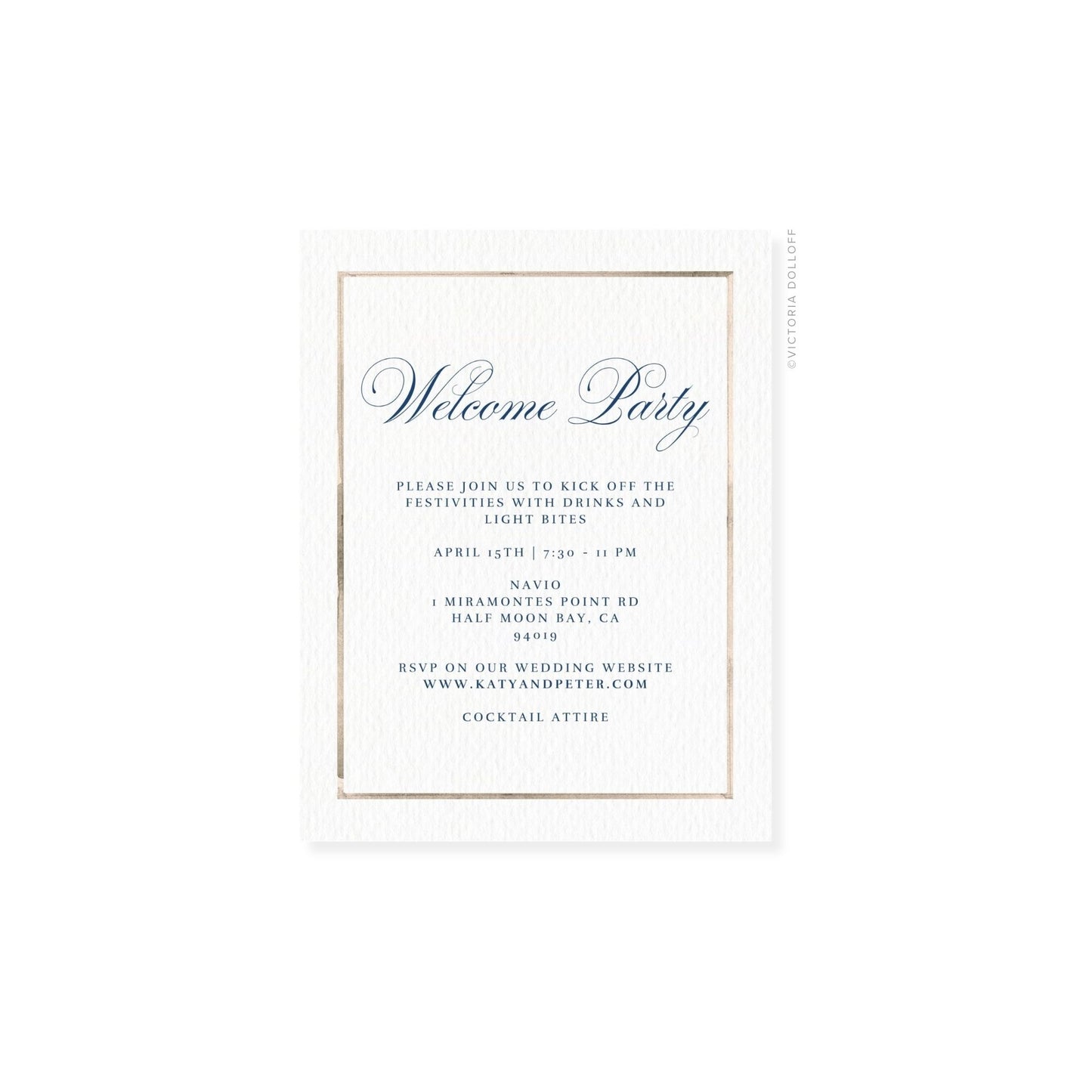 Kathryn Collection | Watercolor Border Enclosure Card