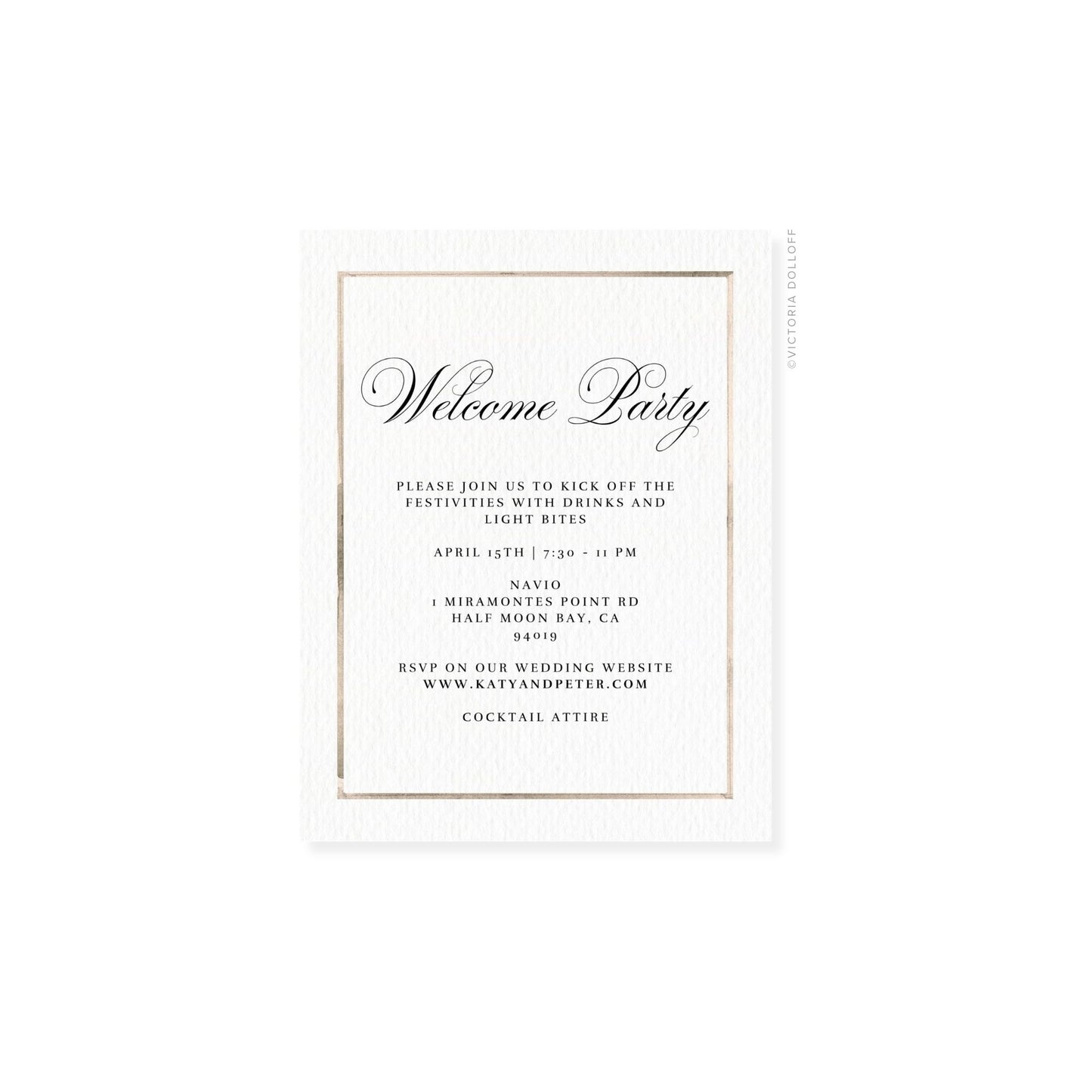 Kathryn Collection | Watercolor Border Enclosure Card