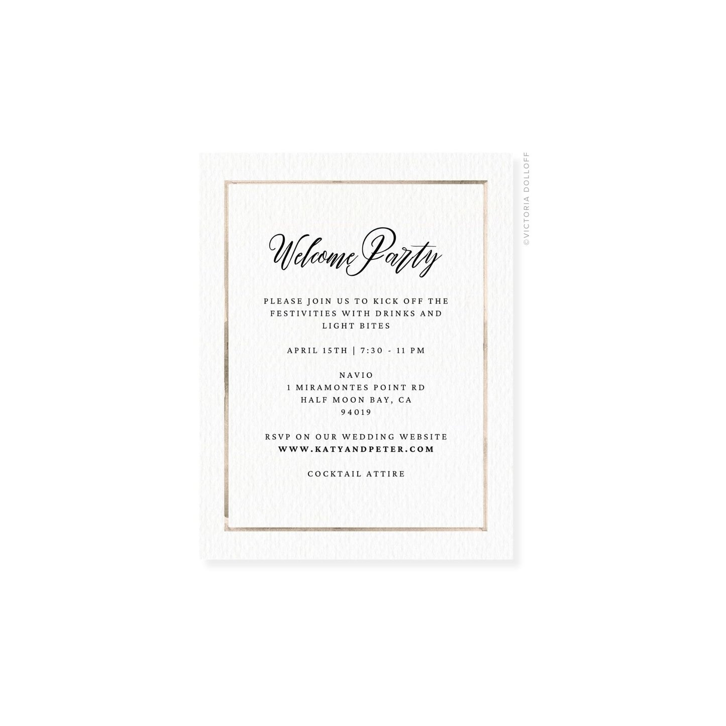 Kathryn Collection | Watercolor Border Enclosure Card