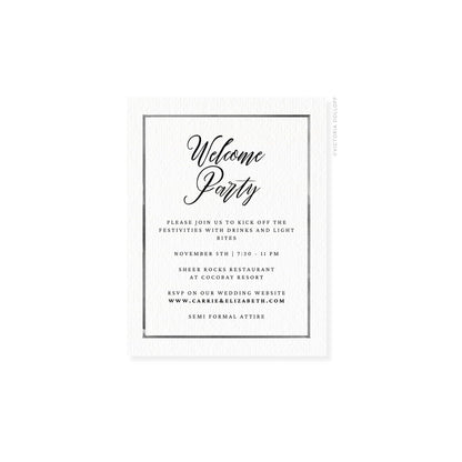 Carrie Collection | Watercolor Border Enclosure Card