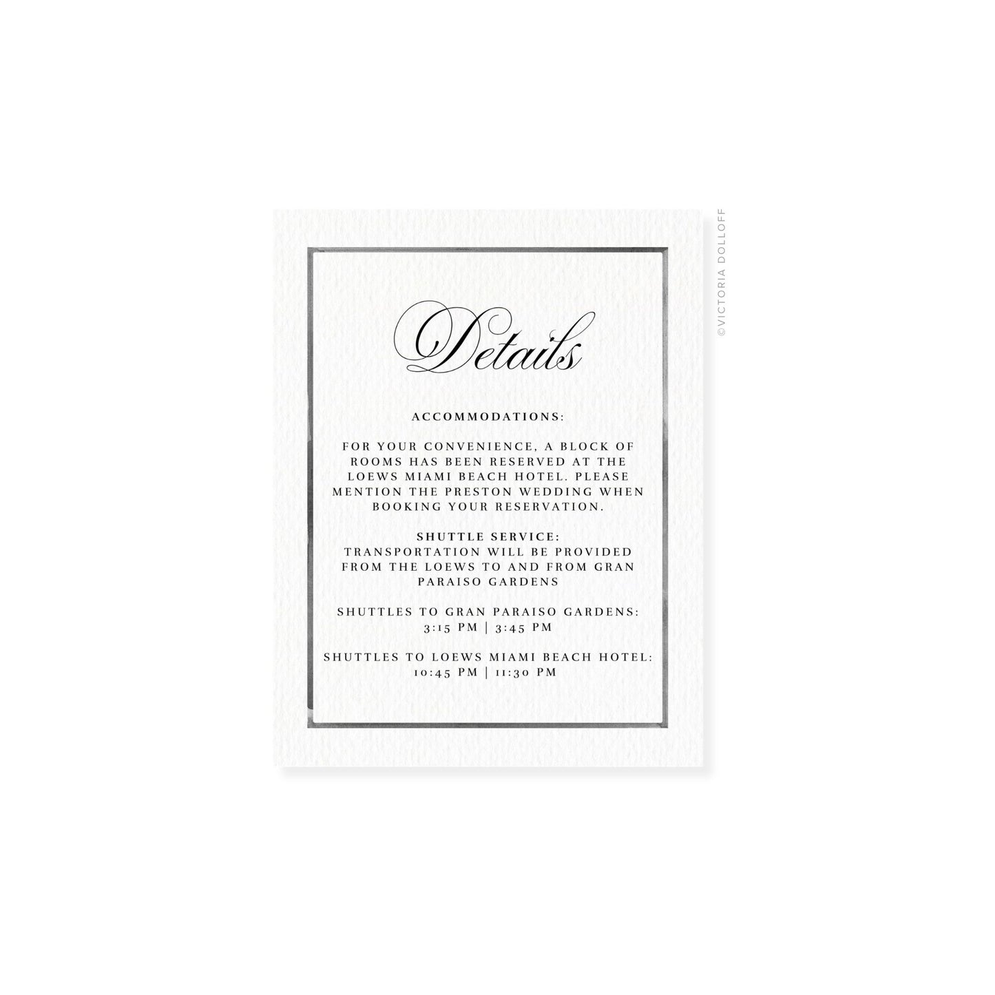 Kelly Collection | Watercolor Border Enclosure Card