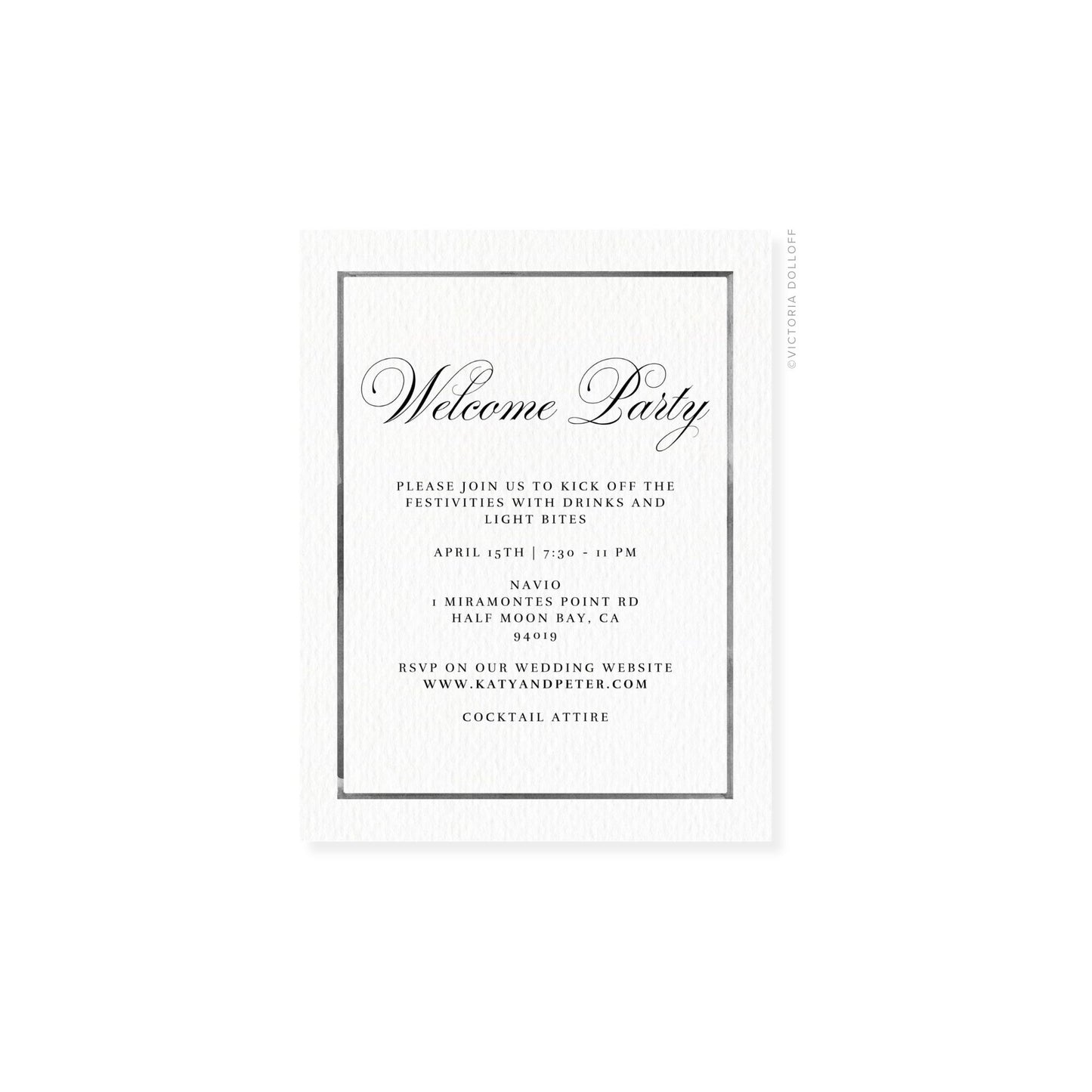 Kathryn Collection | Watercolor Border Enclosure Card