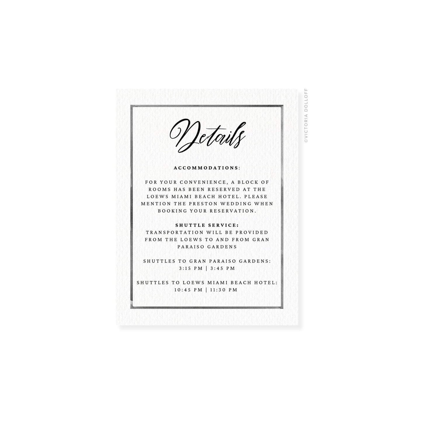Kelly Collection | Watercolor Border Enclosure Card