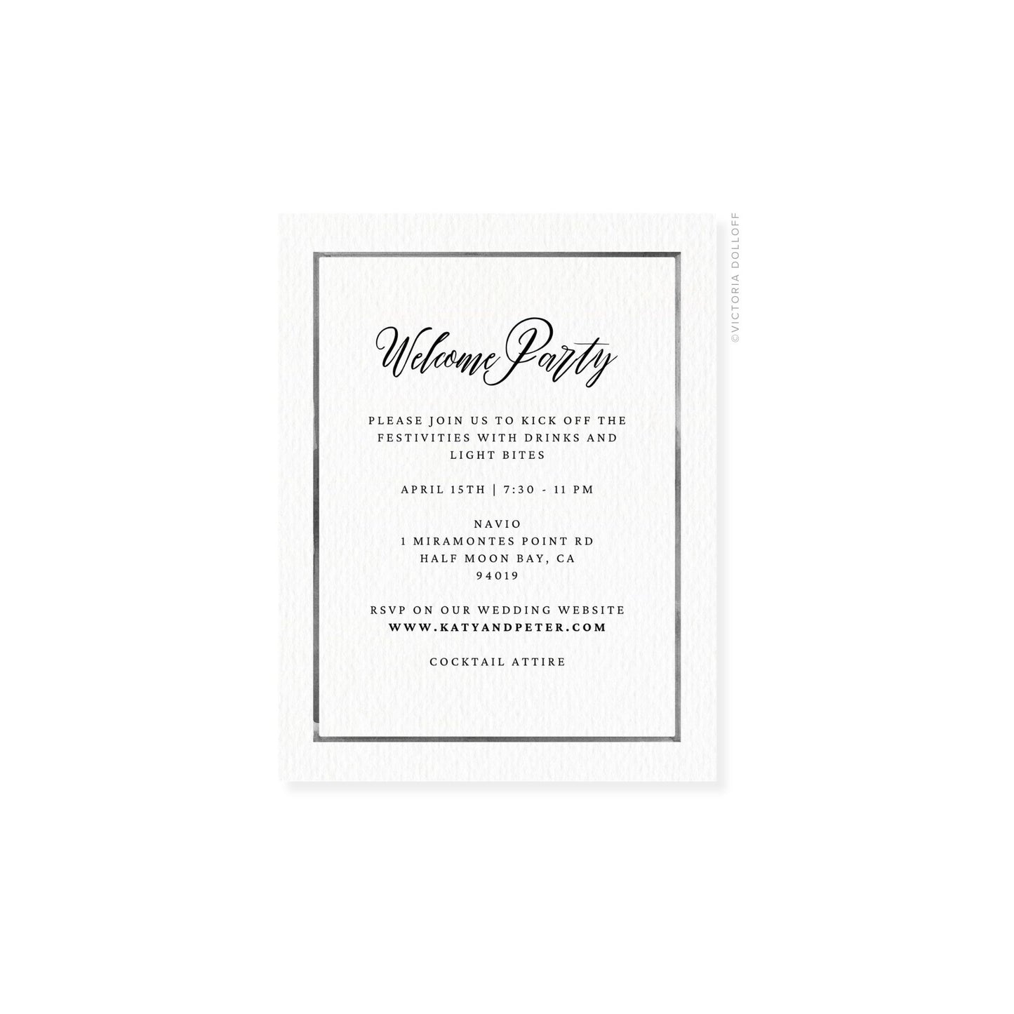 Kathryn Collection | Watercolor Border Enclosure Card