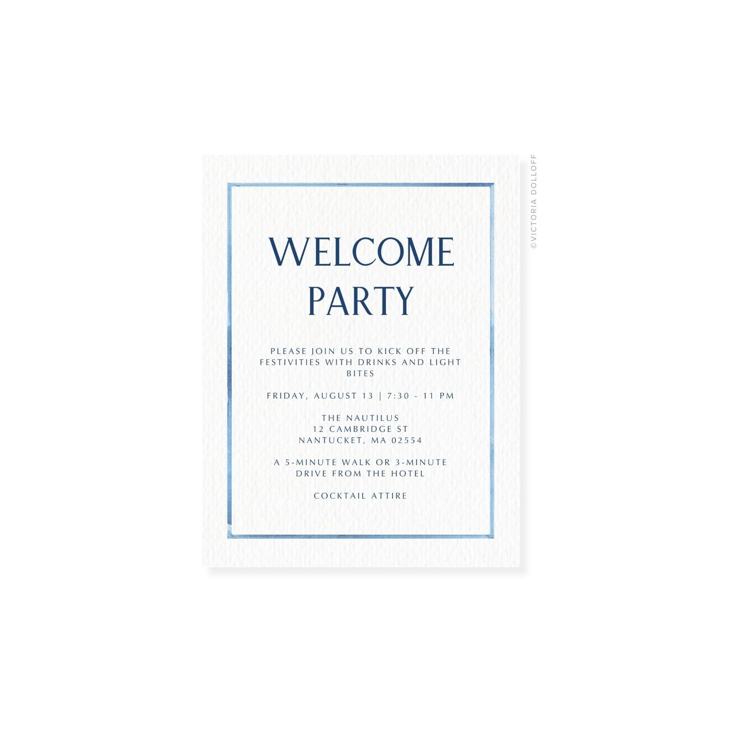 Caroline Collection | Watercolor Border Enclosure Card