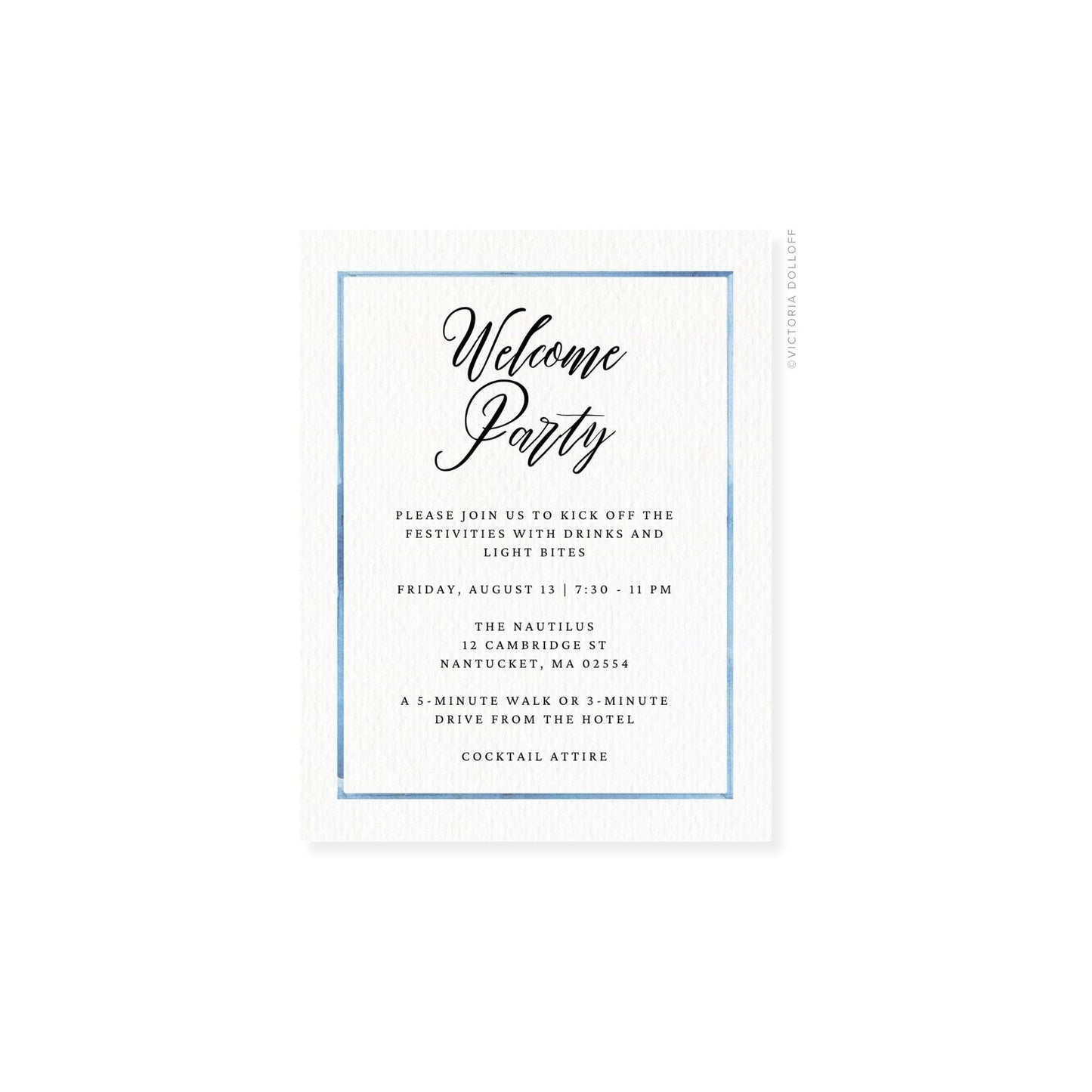 Caroline Collection | Watercolor Border Enclosure Card