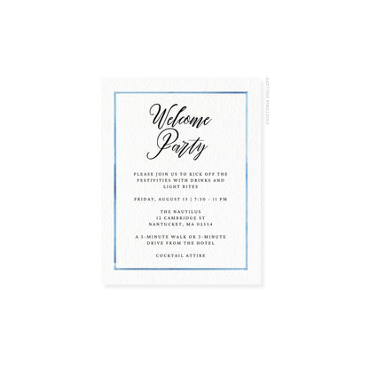 Caroline Collection | Watercolor Border Enclosure Card
