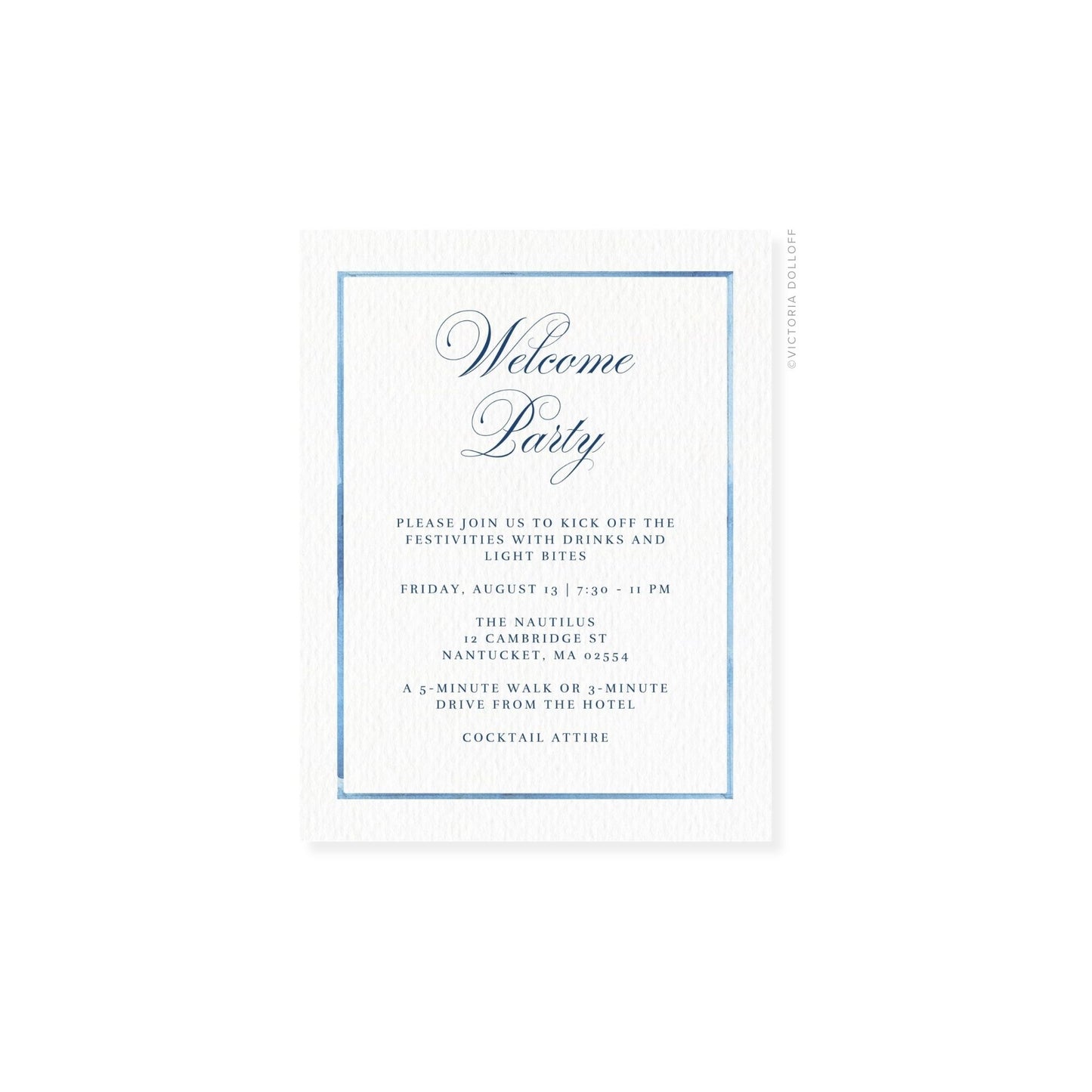 Caroline Collection | Watercolor Border Enclosure Card