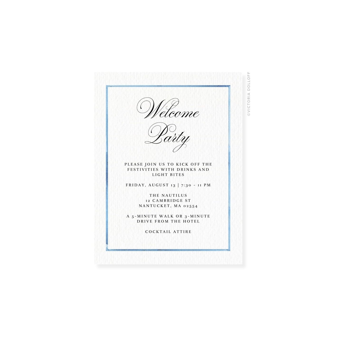 Caroline Collection | Watercolor Border Enclosure Card