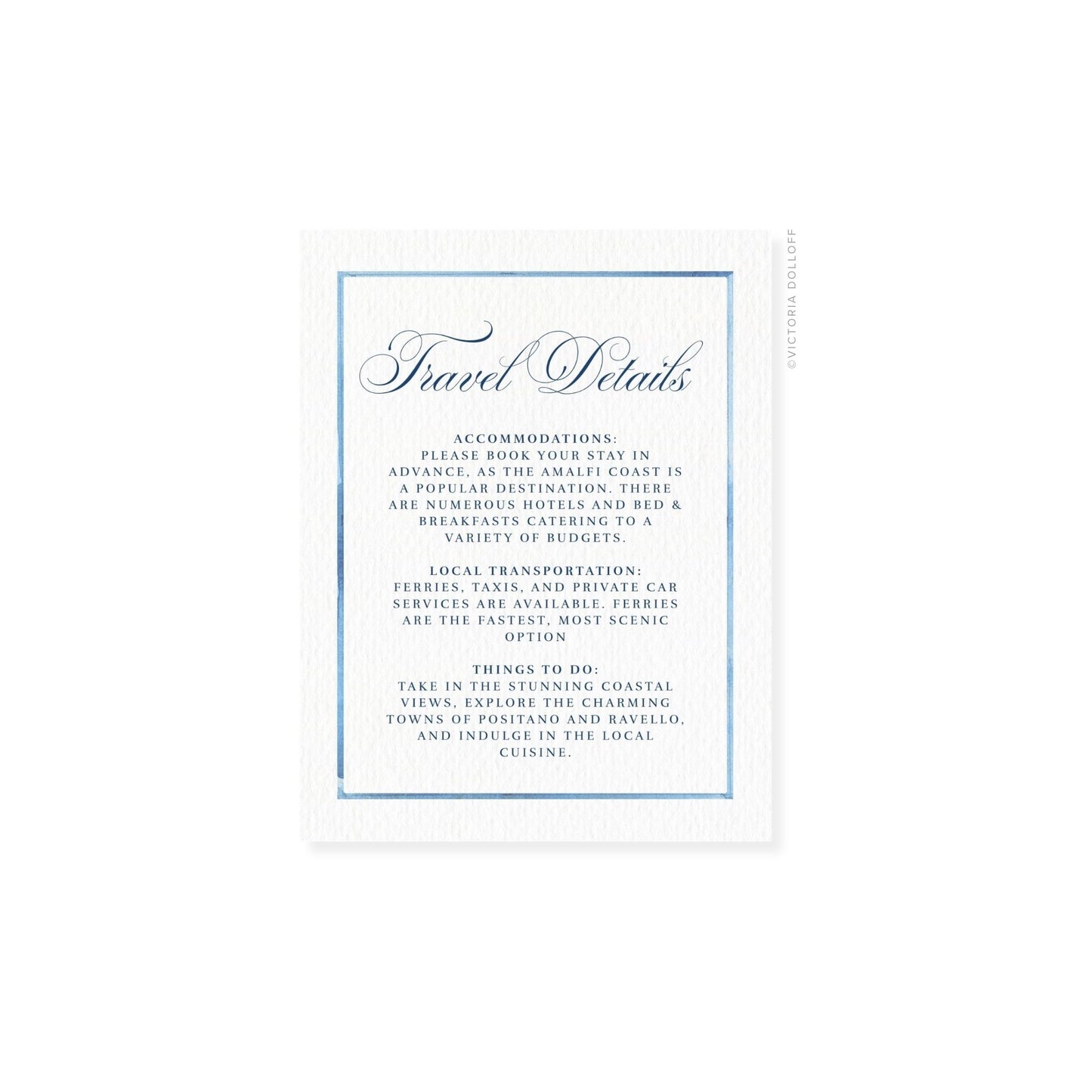 Arlow Collection | Watercolor Border Enclosure Card