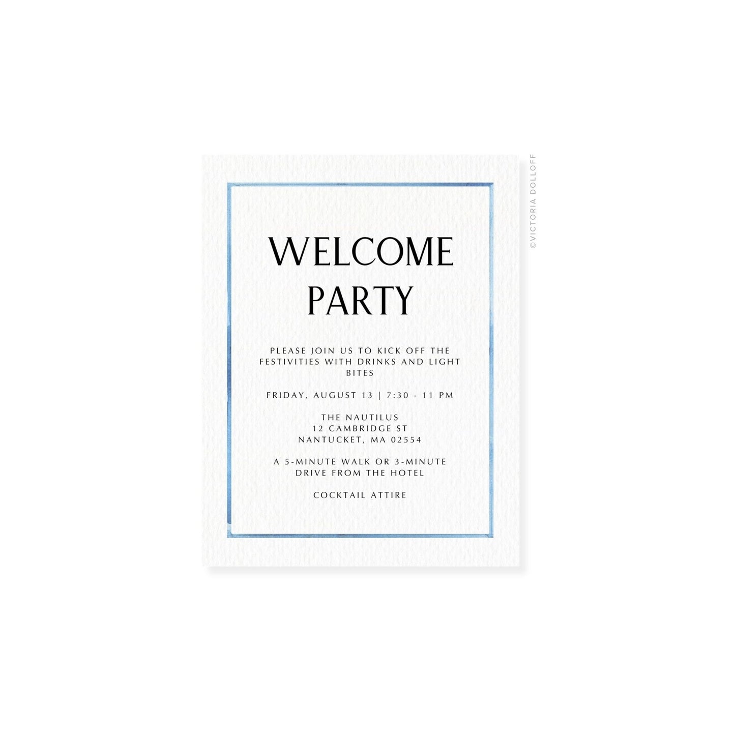 Caroline Collection | Watercolor Border Enclosure Card