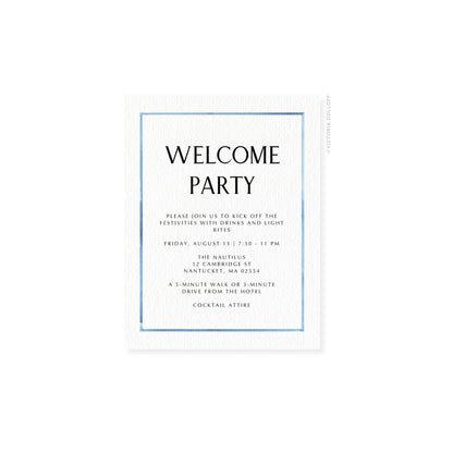 Caroline Collection | Watercolor Border Enclosure Card
