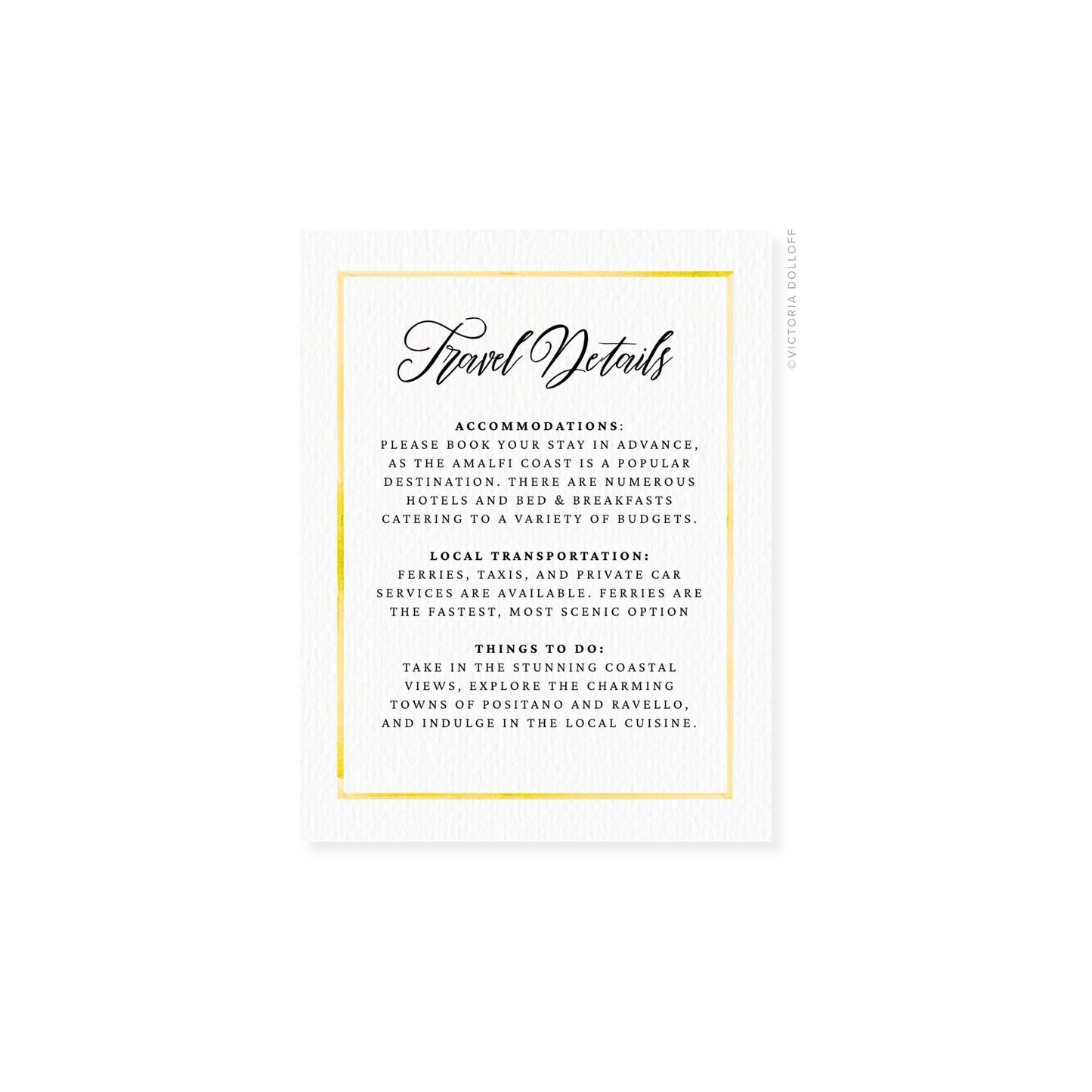 Arlow Collection | Watercolor Border Enclosure Card