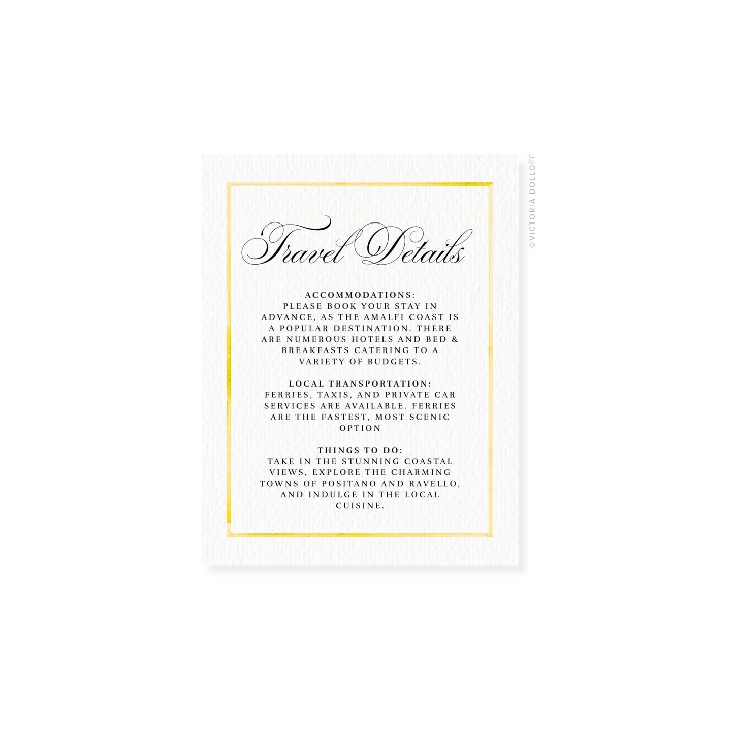 Arlow Collection | Watercolor Border Enclosure Card