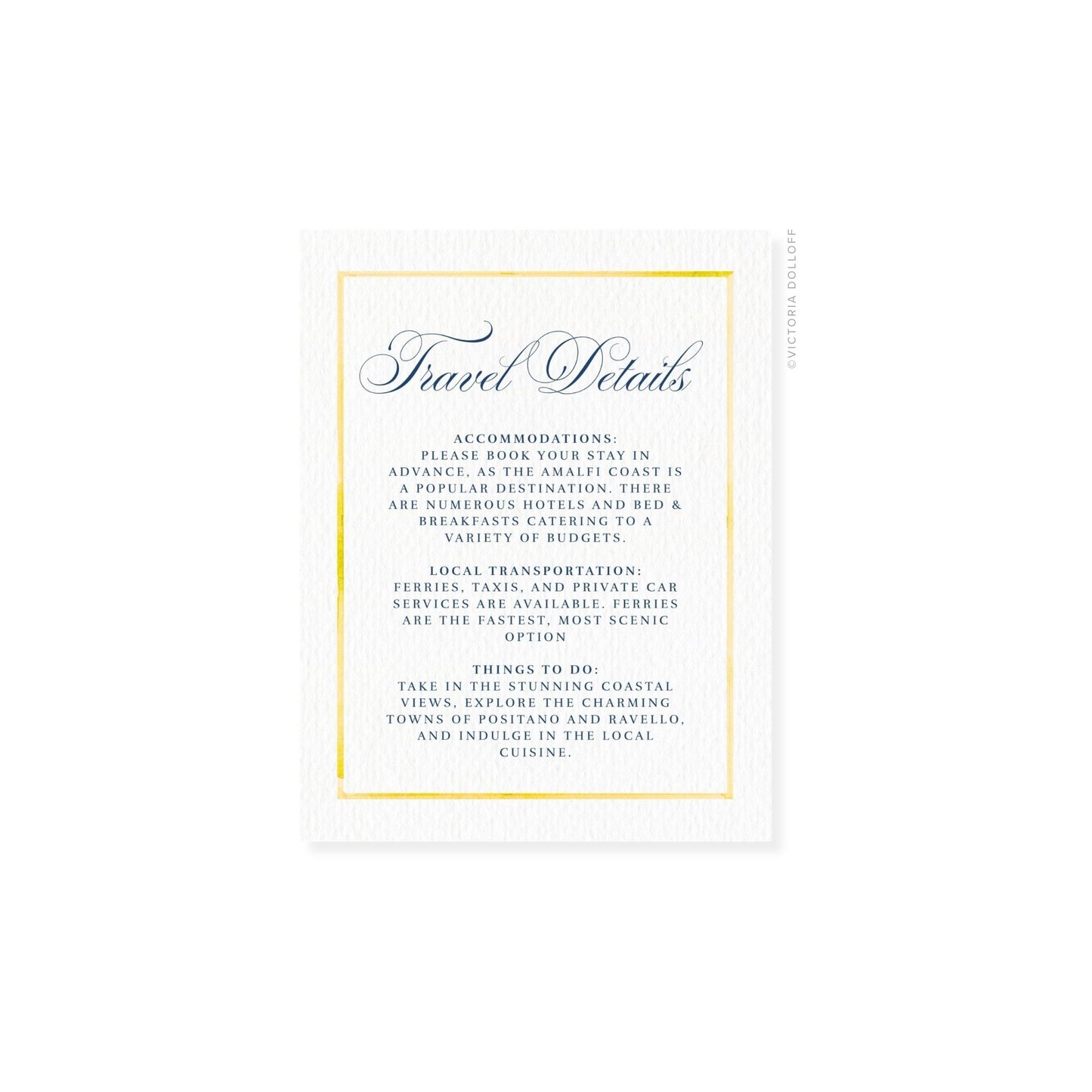 Arlow Collection | Watercolor Border Enclosure Card