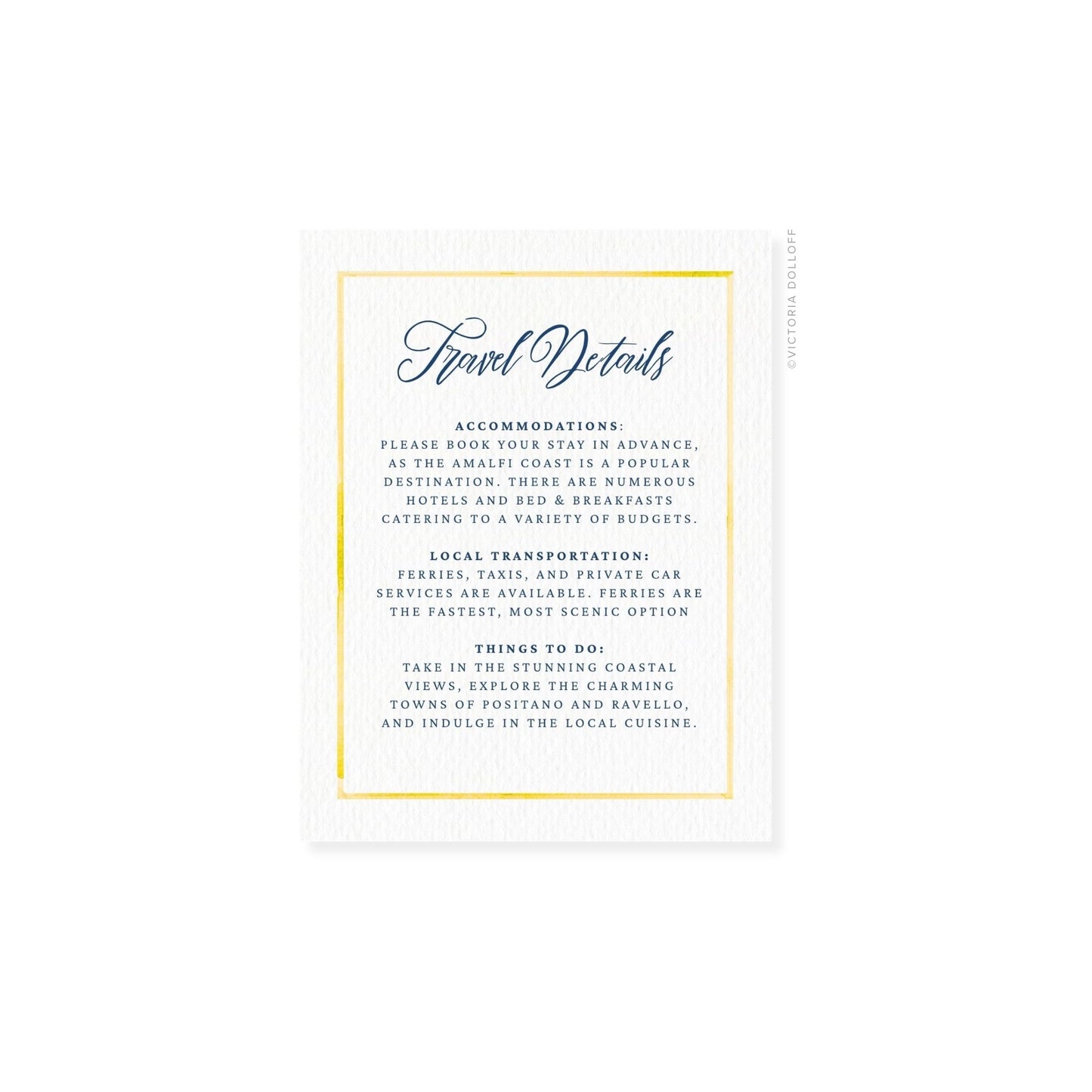Arlow Collection | Watercolor Border Enclosure Card