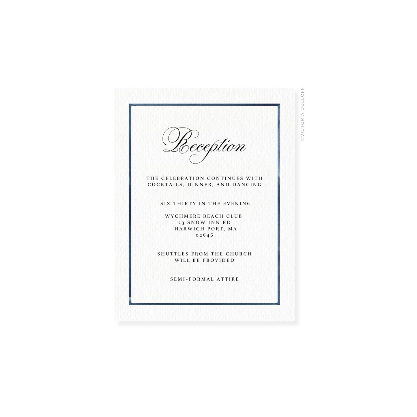 Camille Collection | Watercolor Border Enclosure Card