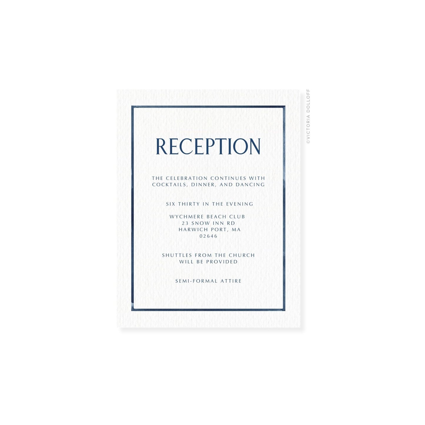 Camille Collection | Watercolor Border Enclosure Card
