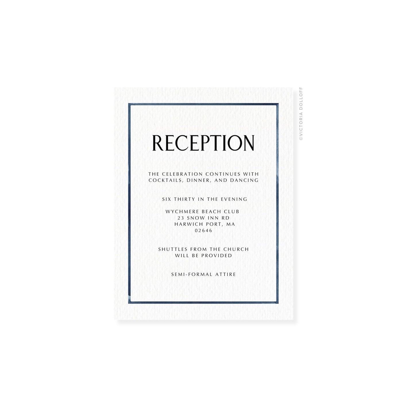Camille Collection | Watercolor Border Enclosure Card