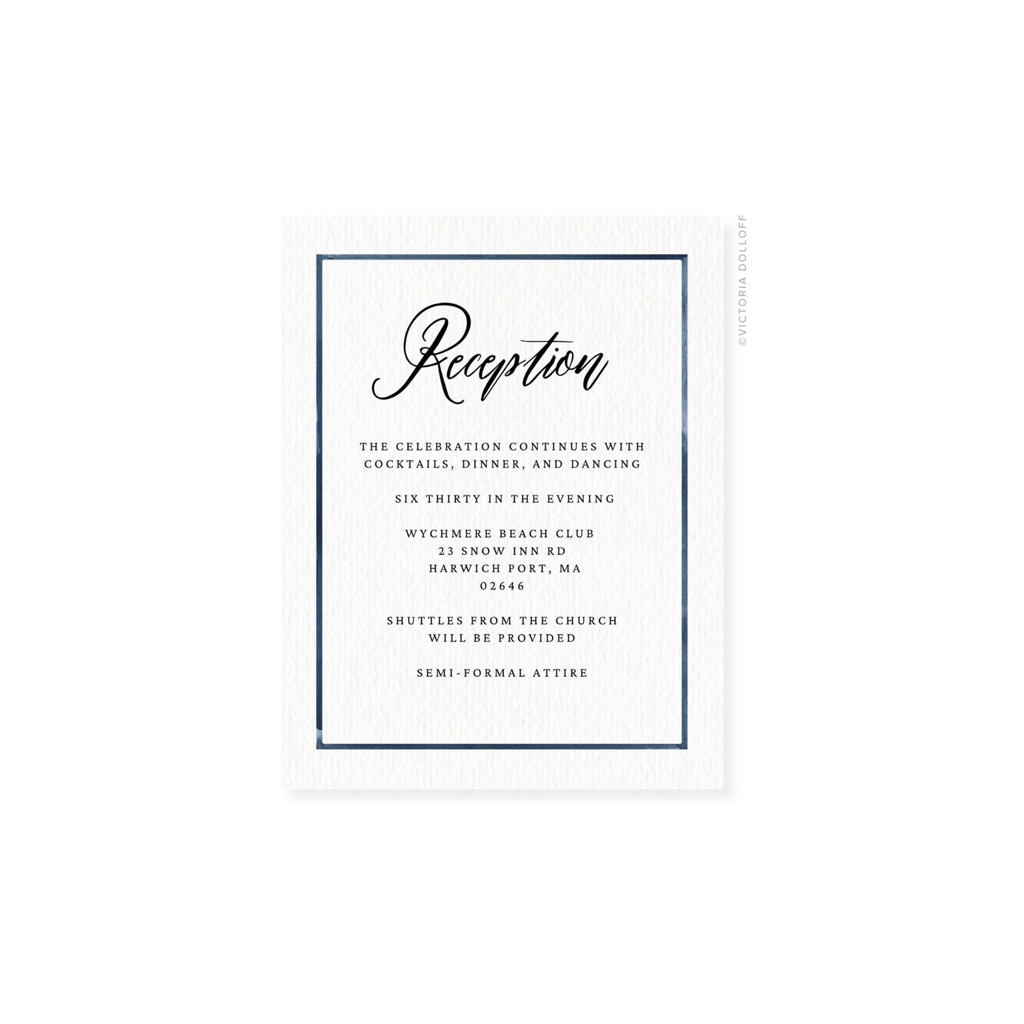 Camille Collection | Watercolor Border Enclosure Card