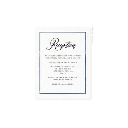 Camille Collection | Watercolor Border Enclosure Card