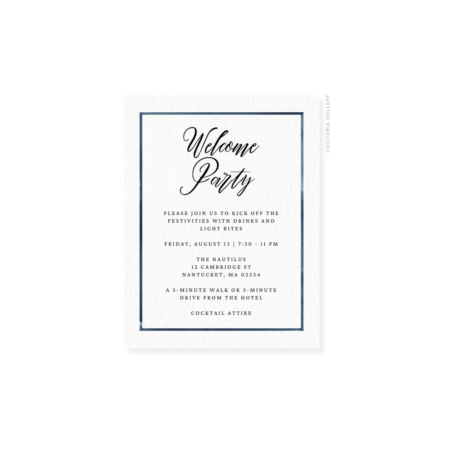 Caroline Collection | Watercolor Border Enclosure Card