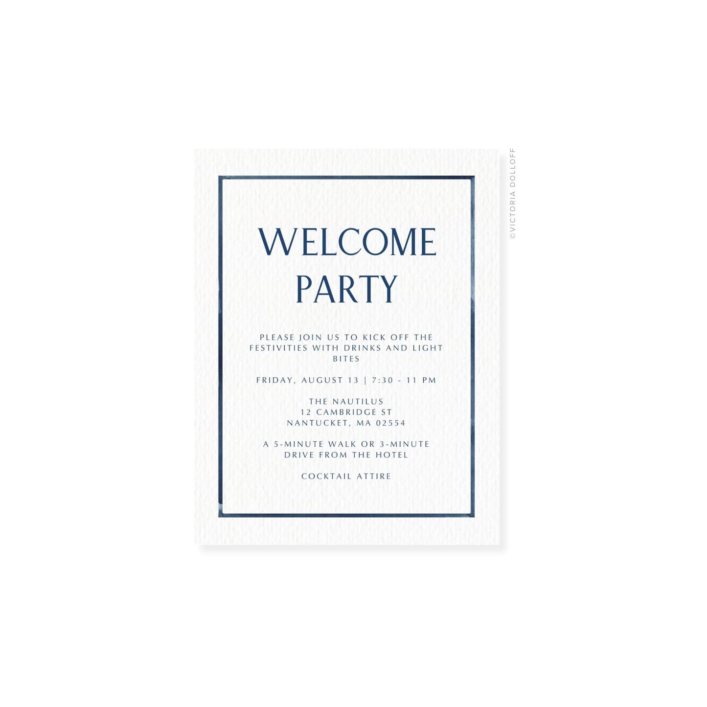 Caroline Collection | Watercolor Border Enclosure Card