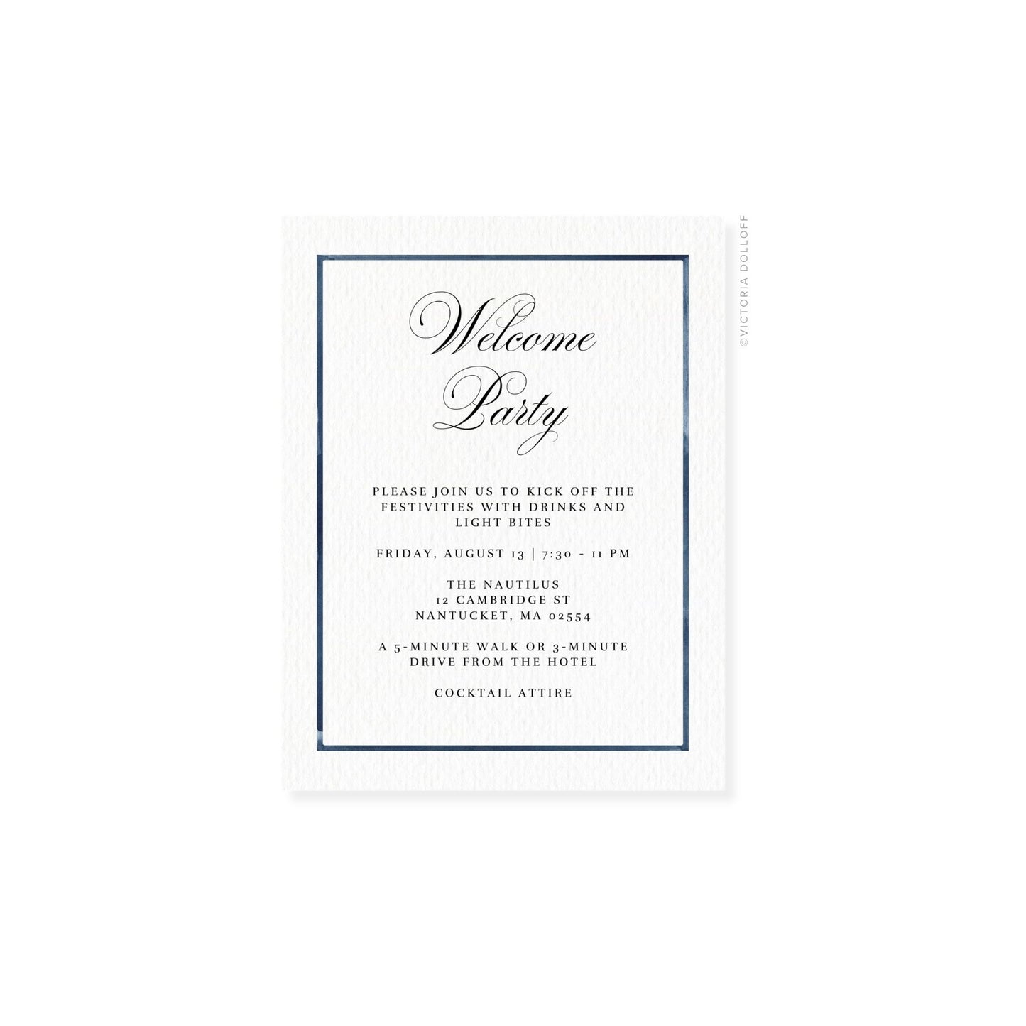 Caroline Collection | Watercolor Border Enclosure Card