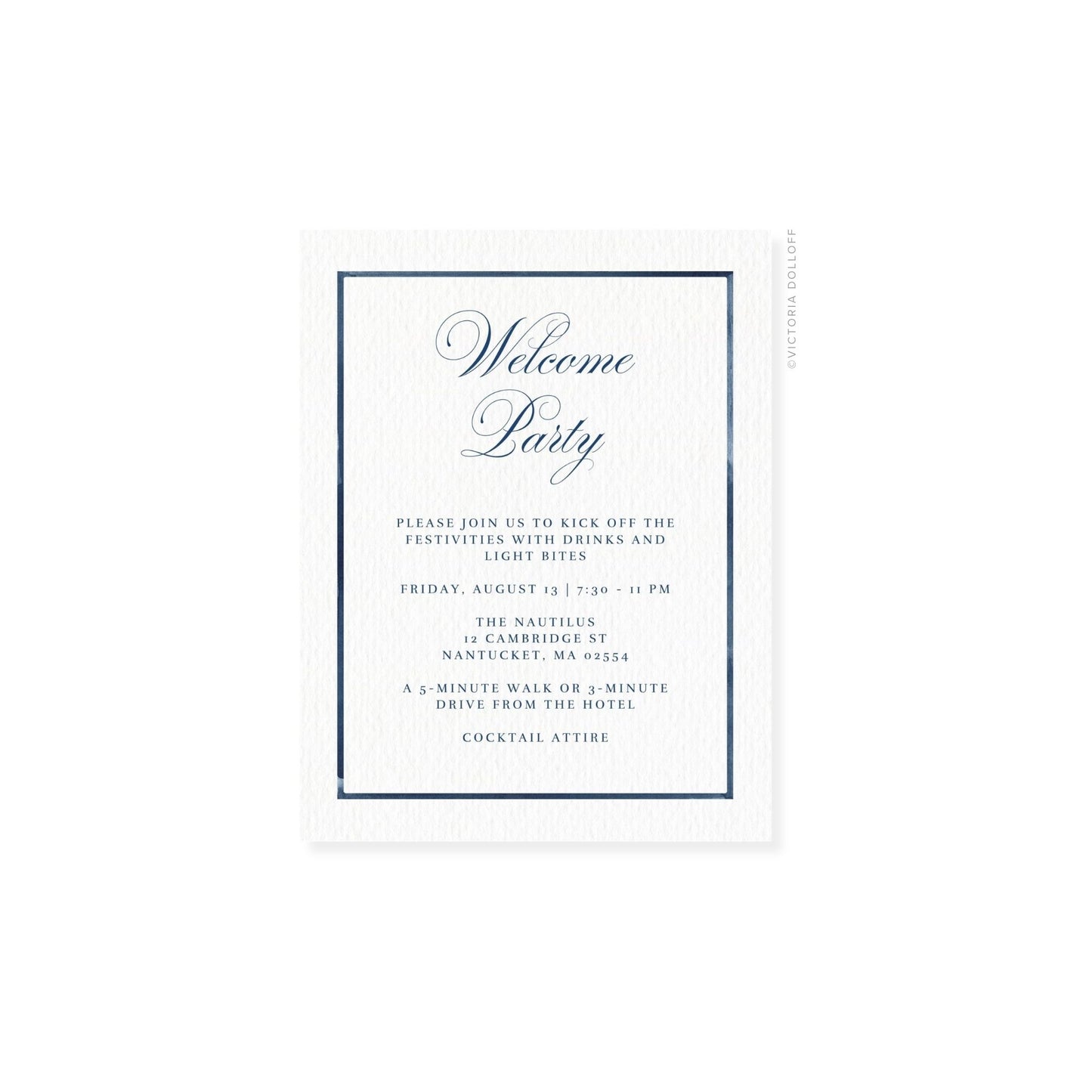 Caroline Collection | Watercolor Border Enclosure Card
