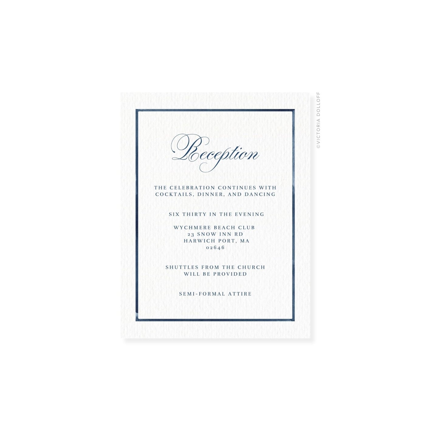 Camille Collection | Watercolor Border Enclosure Card