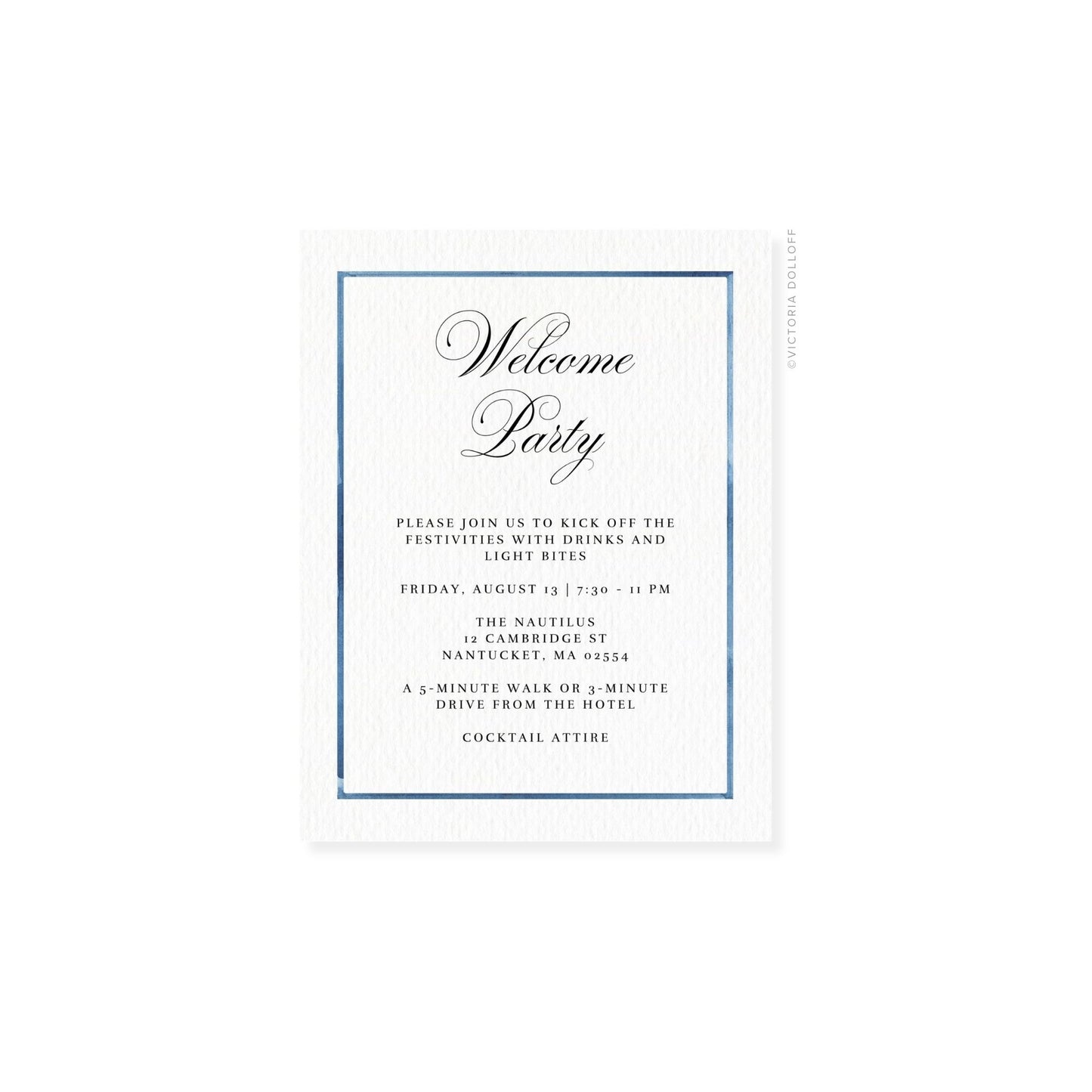 Caroline Collection | Watercolor Border Enclosure Card