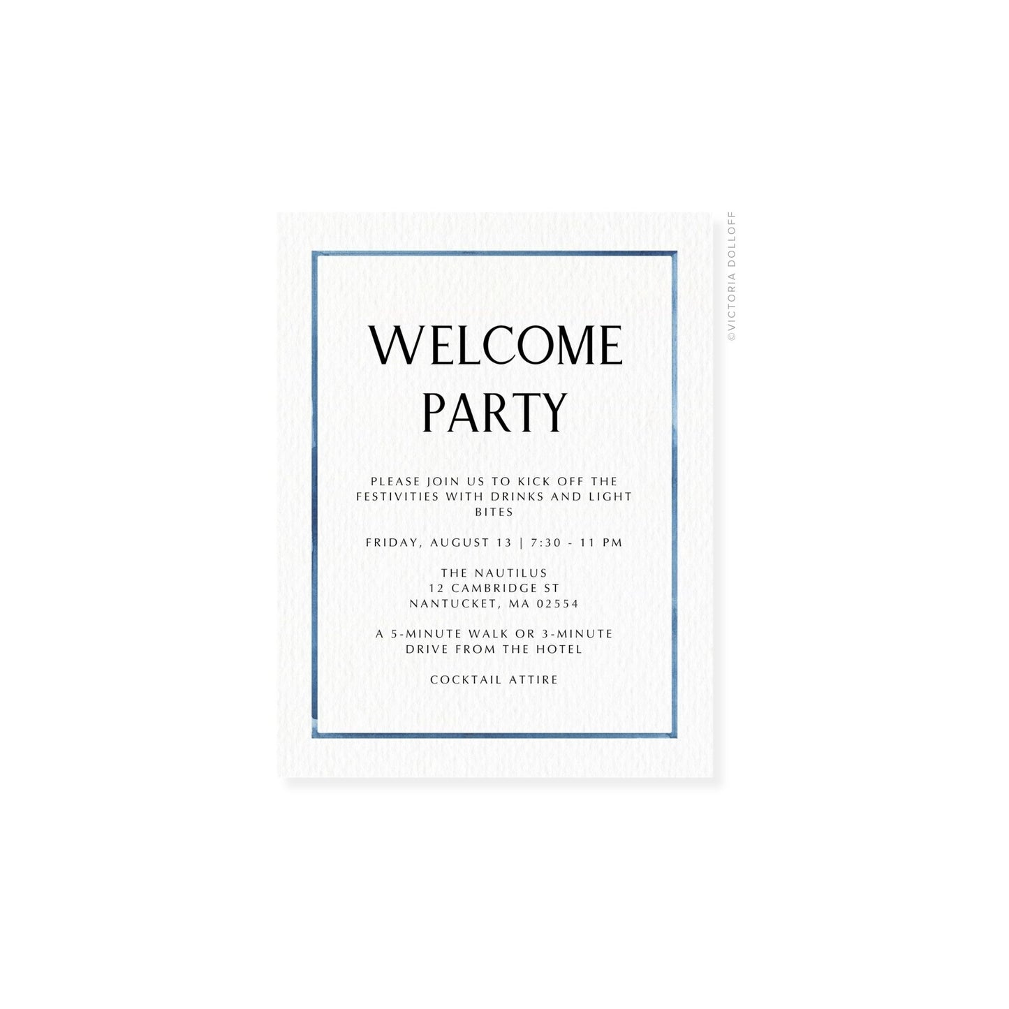 Caroline Collection | Watercolor Border Enclosure Card