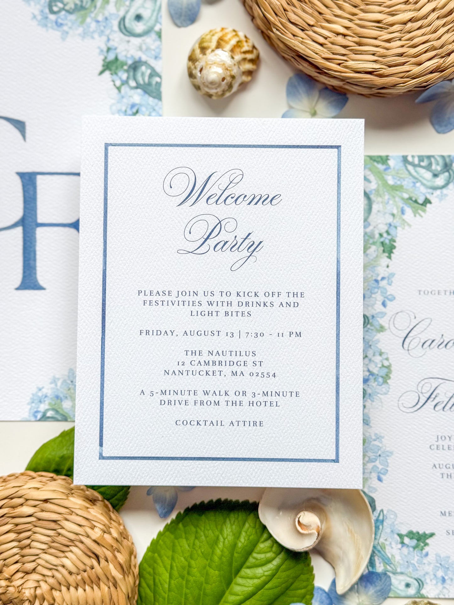 Caroline Collection | Watercolor Border Enclosure Card