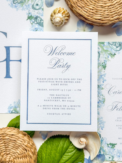 Caroline Collection | Watercolor Border Enclosure Card